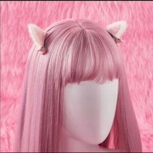Super Cute Pink Bunny Cat Ear Hair Clips! Get them for Halloween! BRAND BOO